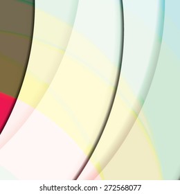 Abstract background created with colorful wavy stripes. Vector