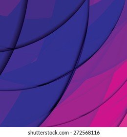 Abstract background created with colorful wavy stripes. Vector