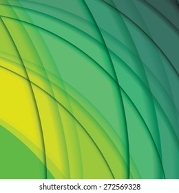 Abstract background created with colorful wavy stripes. Vector