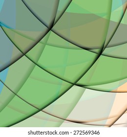 Abstract background created with colorful wavy stripes. Vector