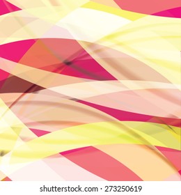 Abstract background created with colorful wavy stripes. Vector