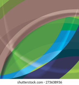 Abstract background created with colorful wavy stripes. Vector