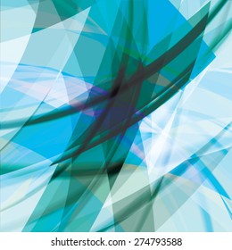 Abstract background created with colorful wavy stripes. Vector