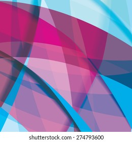 Abstract background created with colorful wavy stripes. Vector