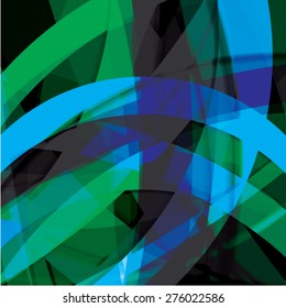 Abstract background created with colorful wavy stripes. Vector