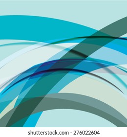 Abstract background created with colorful wavy stripes. Vector