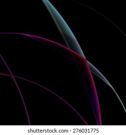 Abstract background created with colorful wavy stripes. Vector