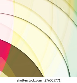 Abstract background created with colorful wavy stripes. Vector