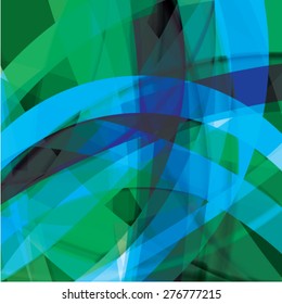 Abstract background created with colorful wavy stripes. Vector