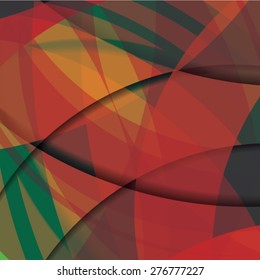 Abstract background created with colorful wavy stripes. Vector