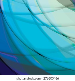 Abstract background created with colorful wavy stripes. Vector