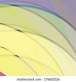 Abstract background created with colorful wavy stripes. Vector