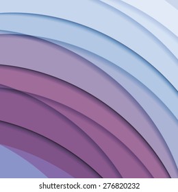 Abstract background created with colorful wavy stripes. Vector