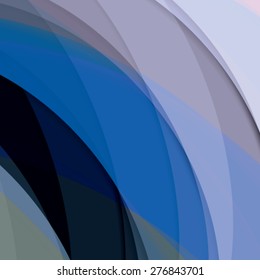Abstract background created with colorful wavy stripes. Vector