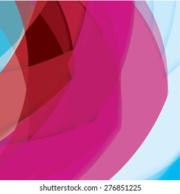 Abstract background created with colorful wavy stripes. Vector