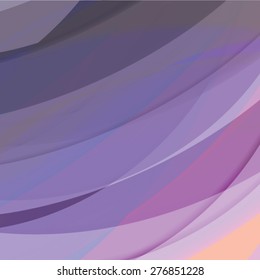 Abstract background created with colorful wavy stripes. Vector