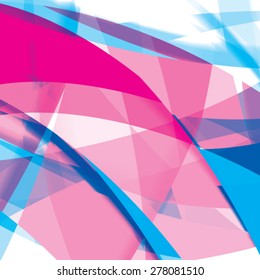 Abstract background created with colorful wavy stripes. Vector