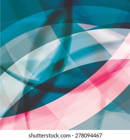 Abstract background created with colorful wavy stripes. Vector
