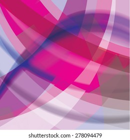 Abstract background created with colorful wavy stripes. Vector