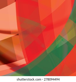 Abstract background created with colorful wavy stripes. Vector
