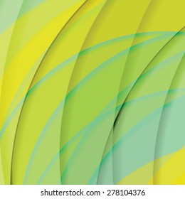 Abstract background created with colorful wavy stripes. Vector