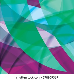 Abstract background created with colorful wavy stripes. Vector