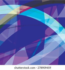 Abstract background created with colorful wavy stripes. Vector
