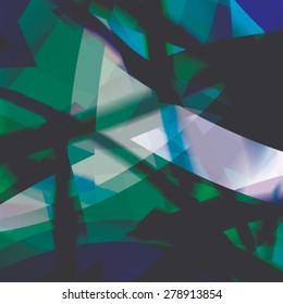 Abstract background created with colorful wavy stripes. Vector