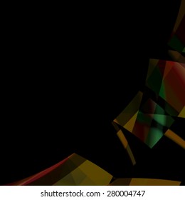 Abstract background created with colorful wavy stripes. Vector