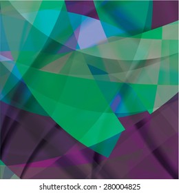 Abstract background created with colorful wavy stripes. Vector