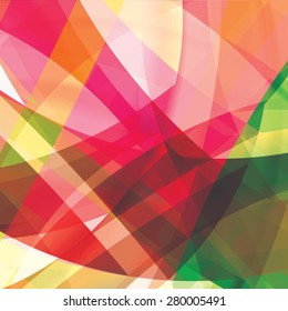 Abstract background created with colorful wavy stripes. Vector