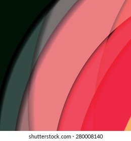 Abstract background created with colorful wavy stripes. Vector