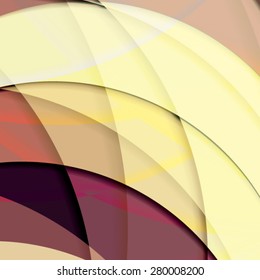Abstract background created with colorful wavy stripes. Vector