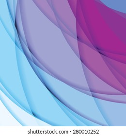 Abstract background created with colorful wavy stripes. Vector