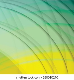 Abstract background created with colorful wavy stripes. Vector
