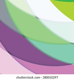 Abstract background created with colorful wavy stripes. Vector
