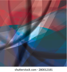 Abstract background created with colorful wavy stripes. Vector