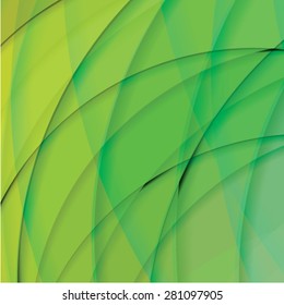 Abstract background created with colorful wavy stripes. Vector