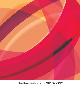 Abstract background created with colorful wavy stripes. Vector