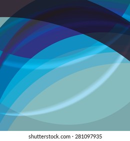 Abstract background created with colorful wavy stripes. Vector