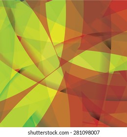 Abstract background created with colorful wavy stripes. Vector