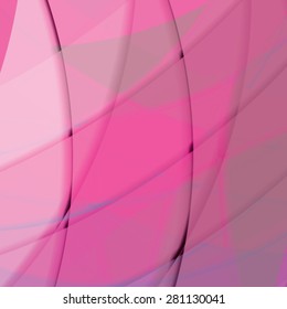 Abstract background created with colorful wavy stripes. Vector