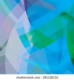 Abstract background created with colorful wavy stripes. Vector