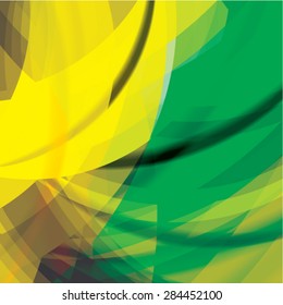 Abstract background created with colorful wavy stripes. Vector