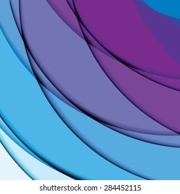 Abstract background created with colorful wavy stripes. Vector