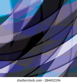 Abstract background created with colorful wavy stripes. Vector