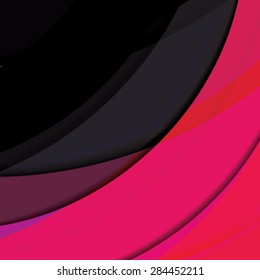 Abstract background created with colorful wavy stripes. Vector