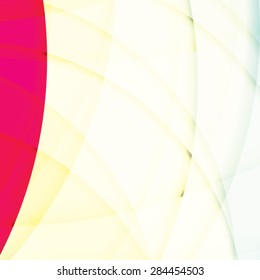Abstract background created with colorful wavy stripes. Vector