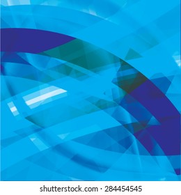 Abstract background created with colorful wavy stripes. Vector