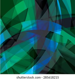 Abstract background created with colorful wavy stripes. Vector